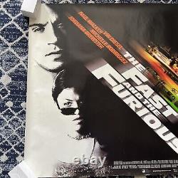 Fast and Furious Original 2001 Quad Cinema Poster Paul Walker 30x40 INCHES