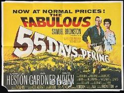 Fifty Five 55 Days at Peking Original Quad Movie Poster Charlton Heston 1963
