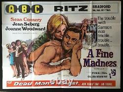 Fine Madness Original Quad Movie Poster Sean Connery ABC Ritz 1966