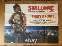 First Blood Original Movie Quad UK Film Poster 1982