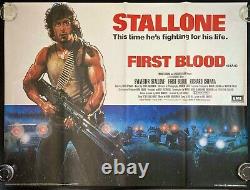 First Blood Original Quad Movie Cinema Poster Sylvester Stallone Struzan 1982