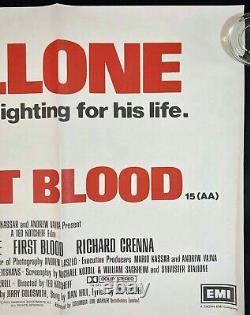 First Blood Original Quad Movie Cinema Poster Sylvester Stallone Struzan 1982