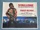 First Blood (rambo) Linen Backed Uk British Quad 1982 Original Film Poster Withcer