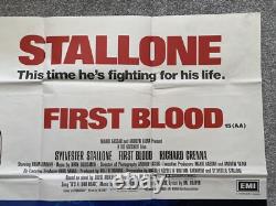 First Blood Rambo Original UK Cinema 30x40 Quad Movie Poster. Stallone