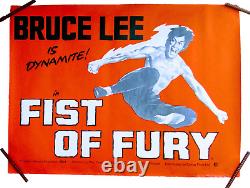 Fist Of Fury 1970s Bruce Lee Uk Quad Original Poster