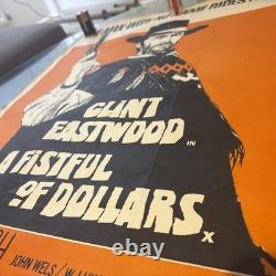 Fistful Of Dollars 1967 Original Uk (half) Quad Movie Film Poster Clint Eastwood