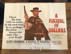 Fistful Of Dollars Original Uk Quad Filmplakat Jahr 1967 Clint Eastwood