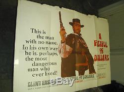 Fistful Of Dollars/orig. British Quad Movie Poster Sergio Leone &clint Eastwood