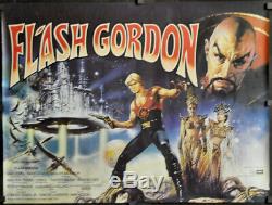 Flash Gordon 1980 Orig 30x40 Brit Quad Movie Poster Sam J. Jones Max Von Sydow