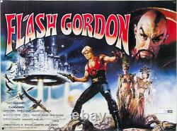 Flash Gordon Original Quad Movie Poster 1980 Sci-fi Space Opera 100cm x 75cm