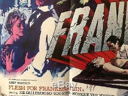 Flesh for frankenstein original uk quad film poster andy warhol