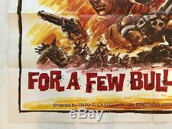 For A Few Bullets More Original Movie Quad Poster 1967 Edd Byrnes George Hilton