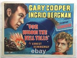 For Whom The Bell Tolls RR Original Movie Quad Poster Eros Films Ingrid Bergman