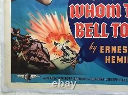 For Whom The Bell Tolls RR Original Movie Quad Poster Eros Films Ingrid Bergman