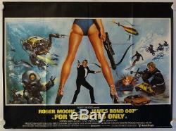 For your Eyes only original release British Quad movie poster