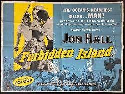 Forbidden Island Original Quad Movie Poster Jon Hall Charles B. Griffith 1959
