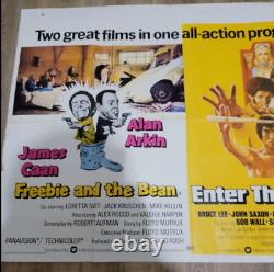 Framed Bruce Lee Enter The Dragon 1973 UK Quads poster movie memorabilia