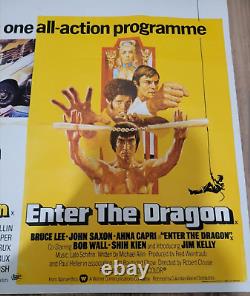 Framed Bruce Lee Enter The Dragon 1973 UK Quads poster movie memorabilia