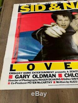 Framed Sex Pistols Sid & Nancy Love Kills Huge Rare Uk Quad Punk Movie Poster