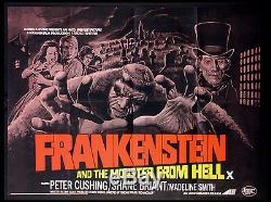 Frankenstein And The Monster From Hell Cushing Hammer Horror 1974 British Quad