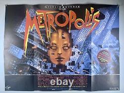 Freddie Mercury Poster Metropolis Movie Vintage Original UK Quad Promo 1984