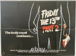 Friday 13th Part 2 Original UK Quad Film Poster 1981 30x40 Jason Voorhees