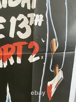 Friday 13th Part 2 Original UK Quad Film Poster 1981 30x40 Jason Voorhees