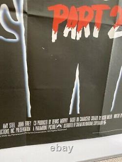 Friday 13th Part 2 Original UK Quad Film Poster 1981 30x40 Jason Voorhees