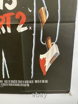 Friday 13th Part 2 Original UK Quad Film Poster 1981 30x40 Jason Voorhees