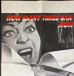 Friday the 13'th Parts 1 + 2 Original Quad Movie Poster Sean S. Cunningham