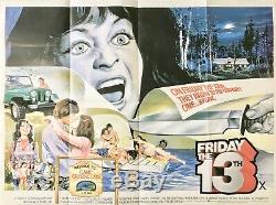 Friday the 13th Original1980 Movie Quad Poster Betsy Palmer Adrienne King