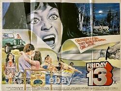 Friday the 13th Original 1980 Movie Quad Poster Betsy Palmer Adrienne King
