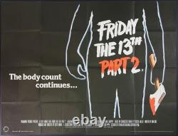 Friday the 13th Part 2 ORIGINAL Quad Film Cinema Poster Amy Steel Steve Miner