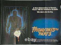 Friday the 13th Part III ORIGINAL Quad Movie Cinema Poster Steve Miner 1982