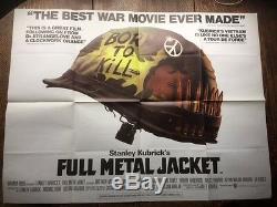 Full Metal Jacket UK Quad Film Poster 1987 Stanley Kubrick Vietnam War