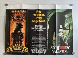 Funhouse / My Bloody Valentine ORIGINAL Quad Film Movie Poster Tobe Hooper