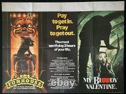 Funhouse My Bloody Valentine Original Quad Movie Poster Tobe Hooper Horror