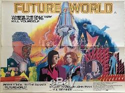 Future World Original Uk Movie Quad Film Poster 1976 Peter Fonda Blythe Danner