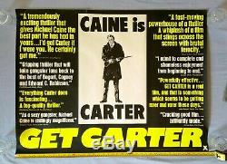 GET CARTER (1971) Original UK quad movie poster ROLLED UNFOLDED -v. Rare -CAINE