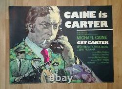 GET CARTER (1971) original UK quad movie poster Michael Caine Arnaldo Putzu