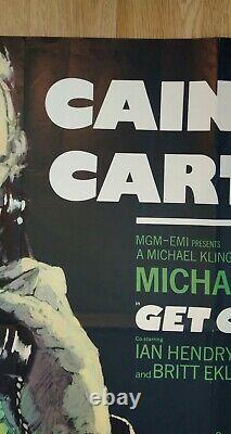 GET CARTER (1971) original UK quad movie poster Michael Caine Arnaldo Putzu