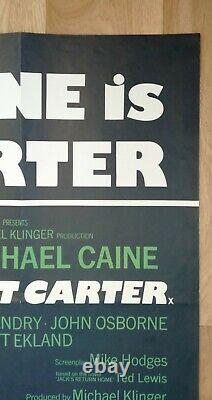 GET CARTER (1971) original UK quad movie poster Michael Caine Arnaldo Putzu