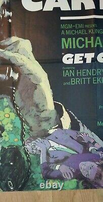 GET CARTER (1971) original UK quad movie poster Michael Caine Arnaldo Putzu