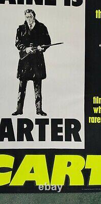 GET CARTER (1971)rare original UK reviews ROLLED quad movie poster Michael Caine