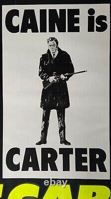 GET CARTER (1971)rare original UK reviews ROLLED quad movie poster Michael Caine