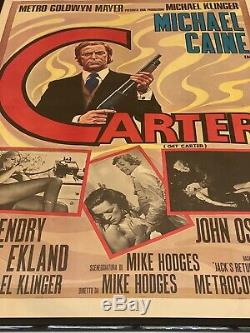 GET CARTER Genuine Original Rare 1971 Italian Quad Size Framed Film Poster
