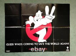 GHOSTBUSTERS 2 (1989) rare original UK Christmas teaser cinema quad movie poster