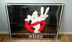 GHOSTBUSTERS 2 (1989) rare original UK Christmas teaser cinema quad movie poster