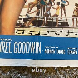 GIRLS GIRLS GIRLS 1960's very rare original UK movie Quad poster ELVIS PRESLEY