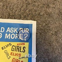 GIRLS GIRLS GIRLS 1960's very rare original UK movie Quad poster ELVIS PRESLEY